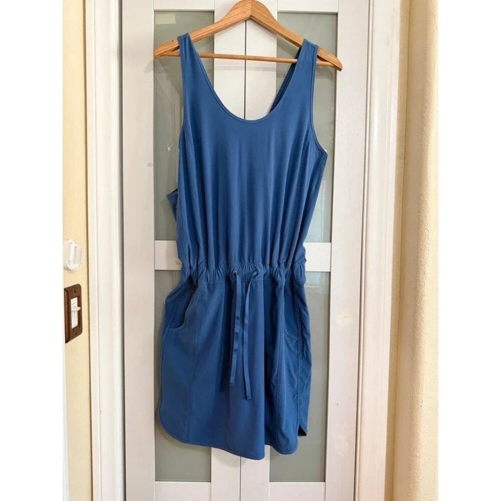 Patagonia Fleetwith Blue Active Hiking Travel Active Mini Dress Size Large